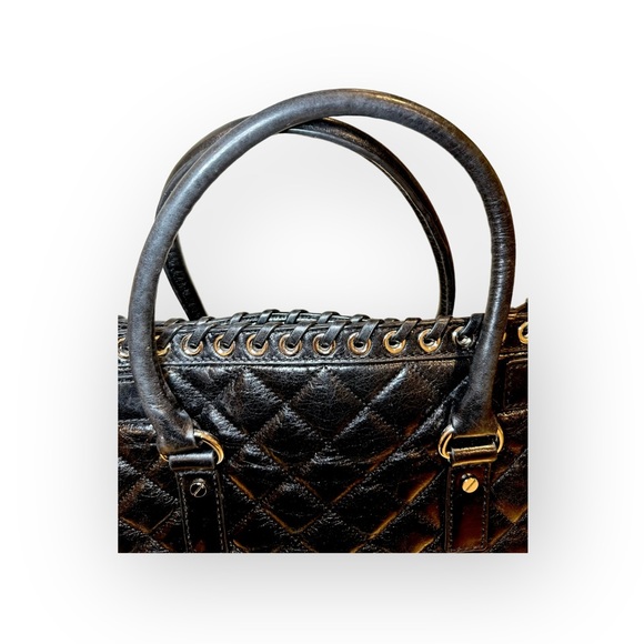 Michael Kors Black Quilted Leather Hippie Grommet Handbag - Picture 13 of 13
